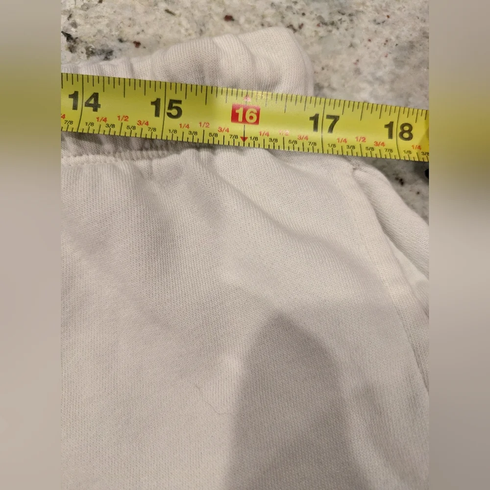 H&M NASA Graphic Joggers Cream Fleece Sweatpants Size L Space Logo